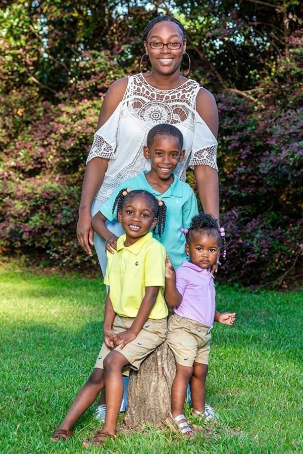 Tiawanna McDonald Cotton photo with her three children.